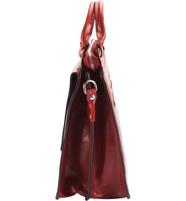 Δερματινος Χαρτοφυλακας Donato Firenze Leather 7634 Σκουρο Κόκκινο