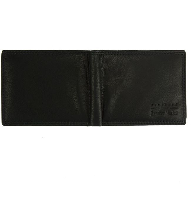 Ανδρικο Δερματινο Πορτοφολι Saffiro Firenze Leather PF09 Μαύρο
