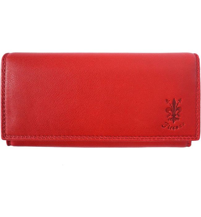 Δερμάτινο Πορτοφόλι Emilie Firenze Leather PF054 Κόκκινο