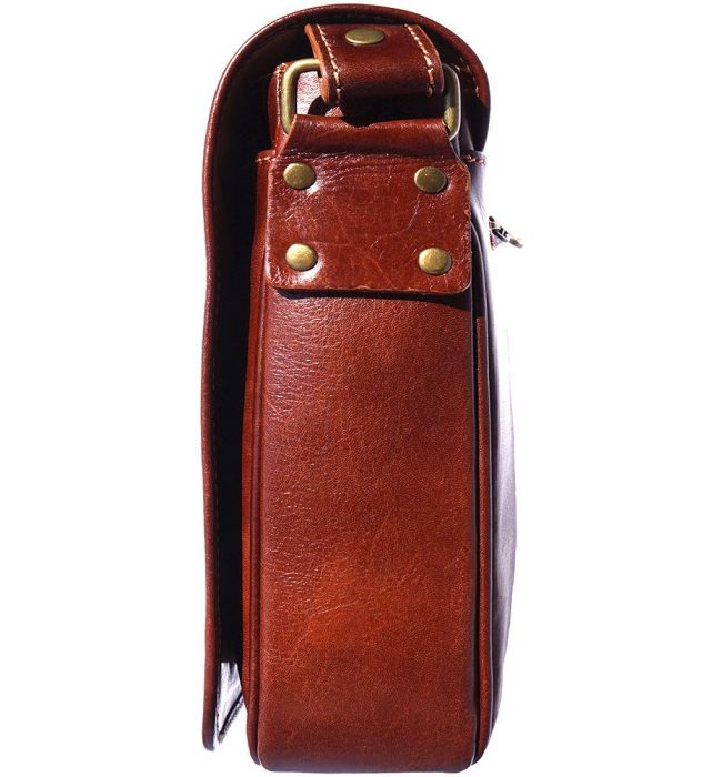 Δερμάτινη Τσάντα Ωμου Christopher Firenze Leather 6551 Καφε