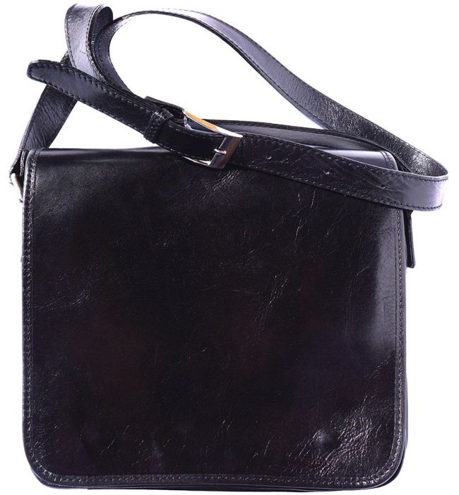 Δερμάτινη Τσάντα Ωμου Christopher Firenze Leather 6551 Μαύρο