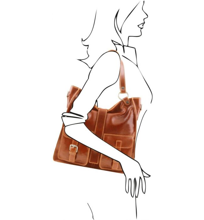 Γυναικεία Τσάντα Δερμάτινη Melissa Μελί Tuscany Leather