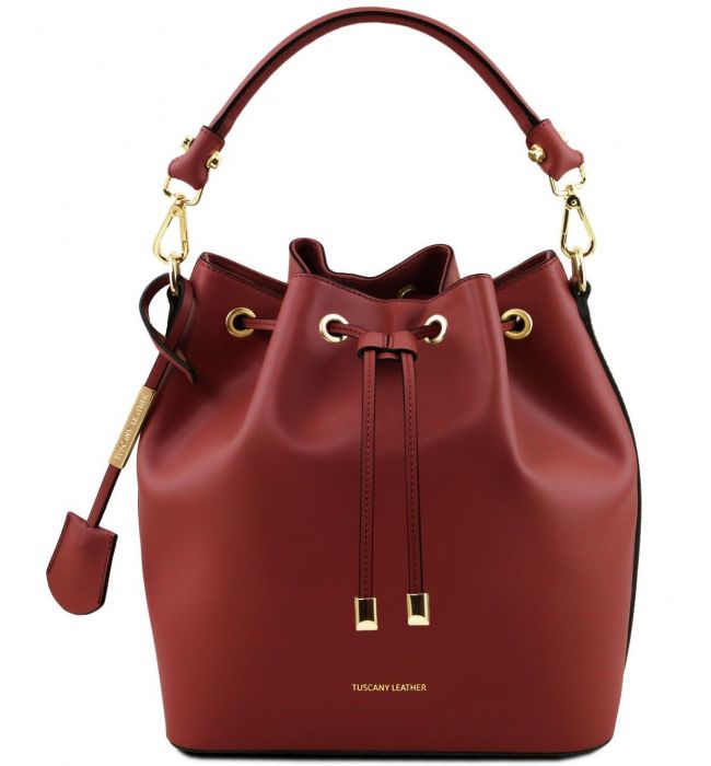 Γυναικεία Τσάντα Δερμάτινη Vittoria Κόκκινο Tuscany Leather