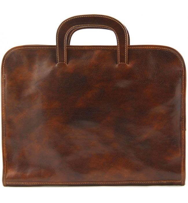 Επαγγελματική Τσάντα Δερμάτινη Sorrento TL141022 Καφέ Tuscany Leather