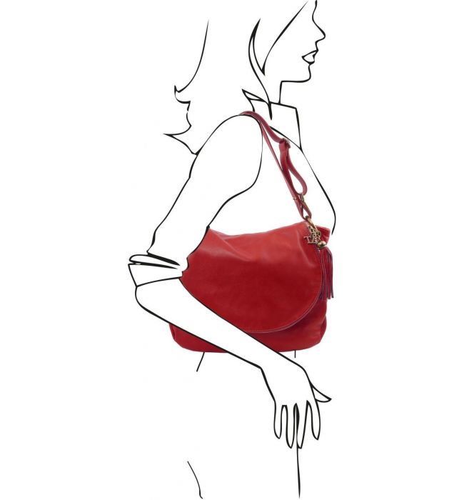 Γυναικεία Τσάντα Δερμάτινη TL141110 Κόκκινο Tuscany Leather