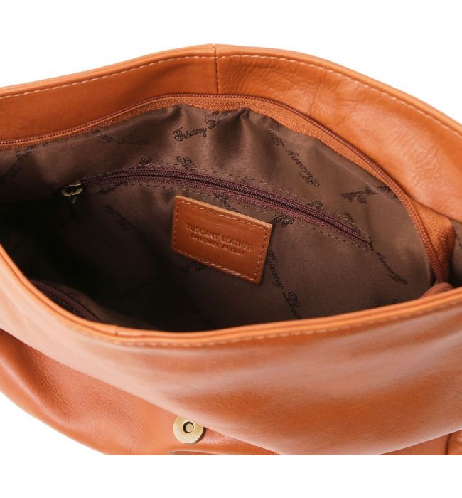 Γυναικεία Τσάντα Δερμάτινη TL141110 Κονιάκ Tuscany Leather
