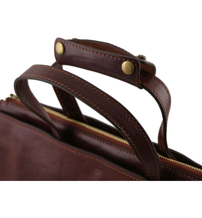 Γυναικεία Επαγγελματική Τσάντα Δερμάτινη Palermo TL141343 Μελί Tuscany Leather