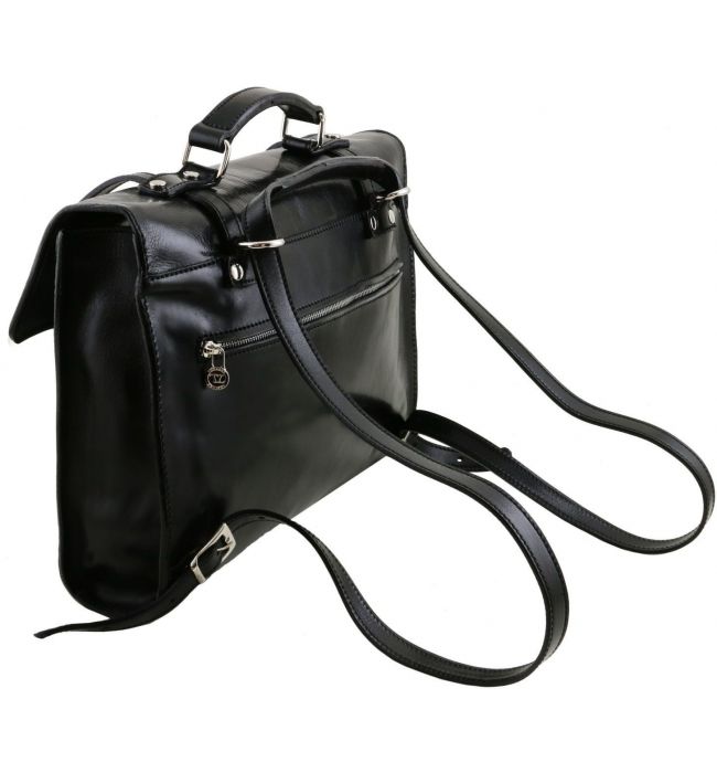 Ανδρική Επαγγελματική Τσάντα Δερμάτινη Viareggio Καφέ σκούρο Tuscany Leather