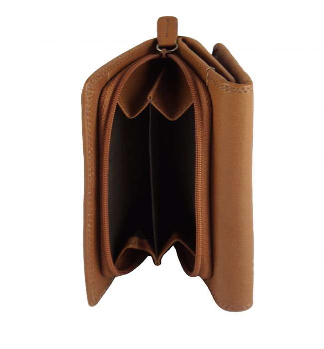 Δερμάτινο Πορτοφόλι Rina Firenze Leather PF060 Tan