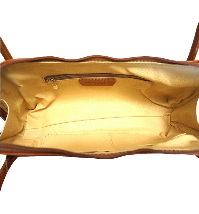 Δερμάτινη Τσάντα Ώμου Serafina Firenze Leather 6886 Tan