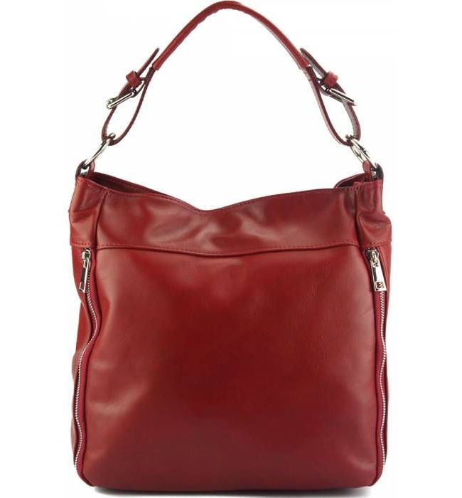 Δερμάτινη Τσάντα Ώμου Artemisa S Hobo Firenze Leather 5762 Κόκκινο