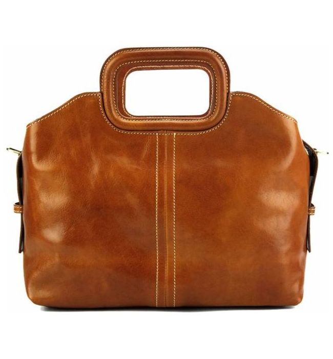 Δερμάτινη Τσάντα Χειρός Petra Firenze Leather 6572 Tan
