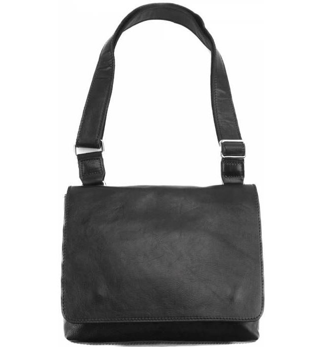 Τσάντα Ταχυδρόμου Flap Firenze Leather 6574 Μαύρο