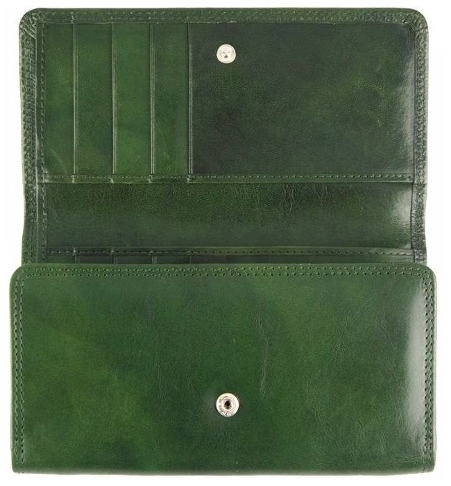 Δερμάτινο Πορτοφόλι Aurora V Firenze Leather P060B Σκούρο Πράσινο