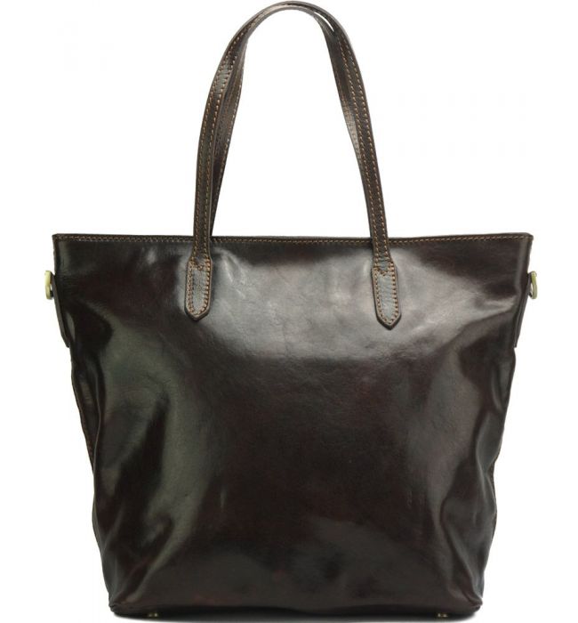 Δερμάτινη Τσάντα Ώμου Darcy Firenze Leather 6576 Σκούρο Καφέ