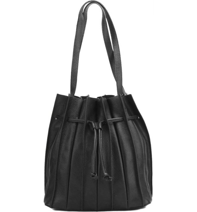 Δερμάτινη Τσάντα Ώμου Amalia Firenze Leather 9145 Μαύρο