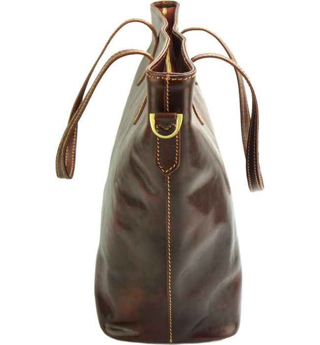 Δερμάτινη Τσάντα Ώμου Darcy Firenze Leather 6576 Καφέ
