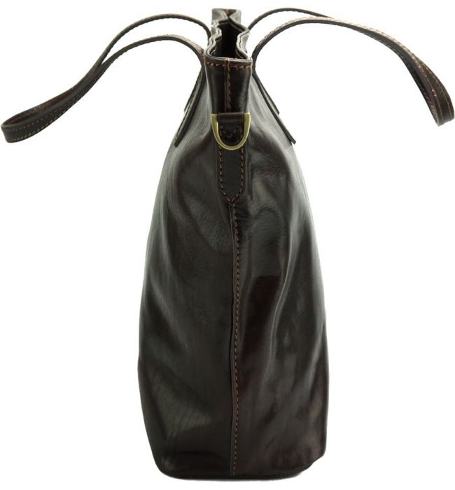 Δερμάτινη Τσάντα Ώμου Darcy Firenze Leather 6576 Σκούρο Καφέ
