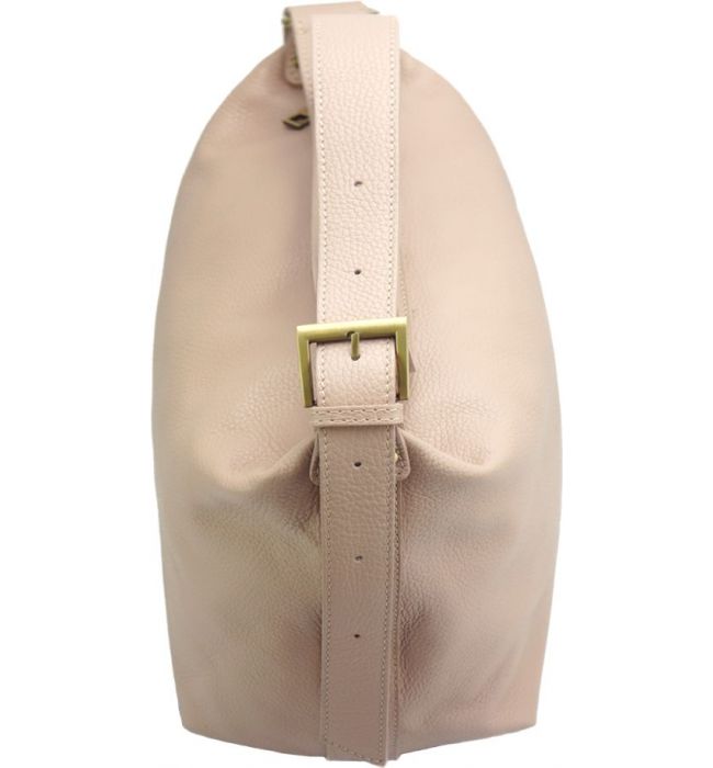 Δερμάτινη Τσάντα Ώμου Iolanda Firenze Leather 9007 Ροζ