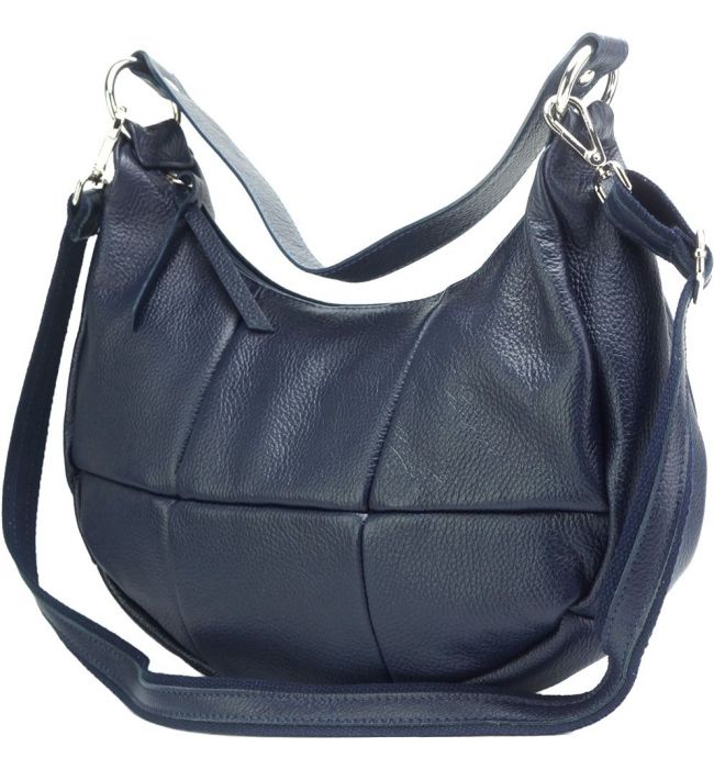 Δερμάτινη Τσάντα Χειρός Dafne Firenze Leather 9014 Σκούρο Μπλε