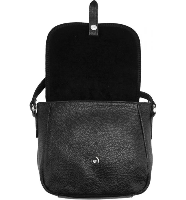 Δερμάτινη Τσάντα Ώμου Stella Firenze Leather 9024 Μαύρο