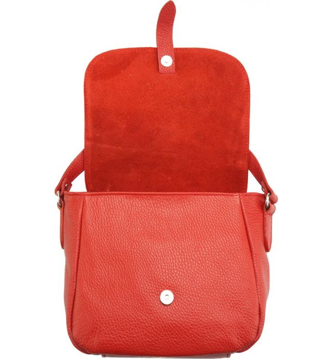 Δερμάτινη Τσάντα Ώμου Stella Firenze Leather 9024 Κόκκινο
