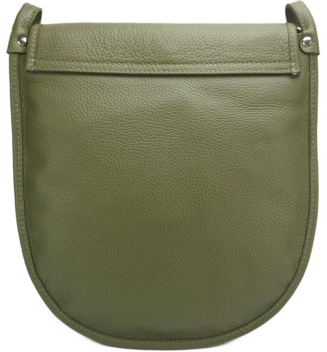 Δερμάτινη Τσάντα Χειρός Elisa Firenze Leather 9105 Πράσινο Σκούρο
