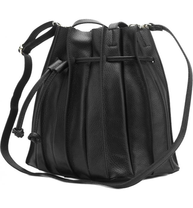 Δερμάτινη Τσάντα Ώμου Amalia Firenze Leather 9145 Μαύρο