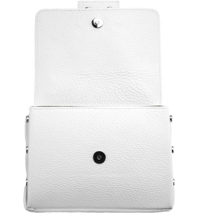 Δερμάτινη Τσάντα Ώμου Firenze Leather 9508 Λευκό