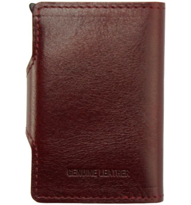 Θήκη Καρτών Δερμάτινη Elia Firenze Leather KB225 Σκούρο Κόκκινο