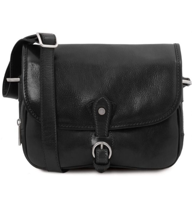Γυναικεία Τσάντα Ώμου Δερμάτινη Alessia Tuscany Leather TL142020 Μαύρο