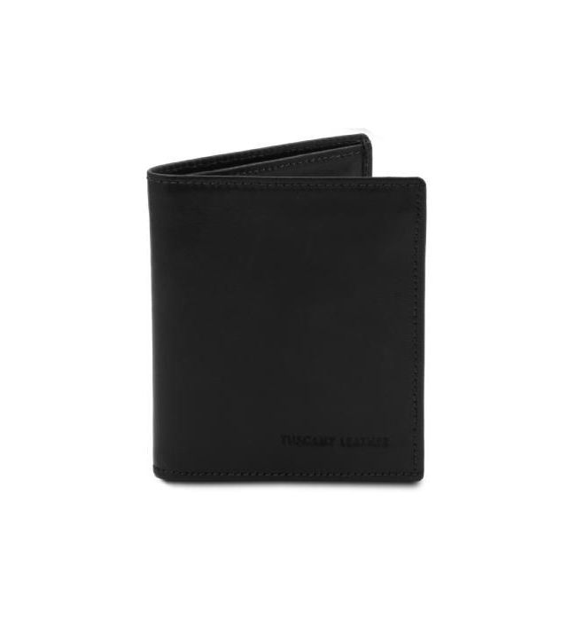 Ανδρικό Πορτοφόλι Δερμάτινο Tuscany Leather TL142064 Μαύρο