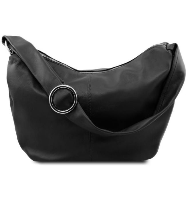 Γυναικεία Τσάντα Δερμάτινη Yvette Tuscany Leather TL140900 Μαύρο