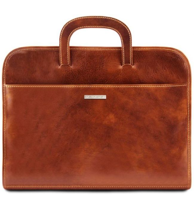 Επαγγελματική Τσάντα Δερμάτινη Sorrento Tuscany Leather TL141022 Μελί