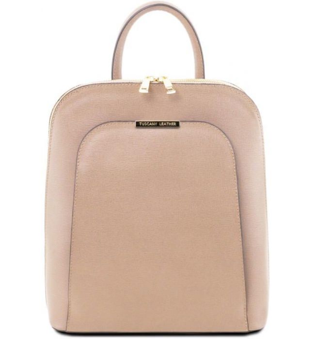 Τσάντα Πλάτης Δερμάτινη TL Bag Tuscany Leather TL141631 Nude