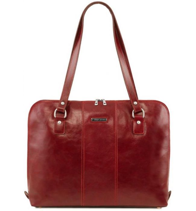 Γυναικεία Επαγγελματική Τσάντα Δερμάτινη Ravenna 15.6 ίντσες Tuscany Leather TL141795 Κόκκινο