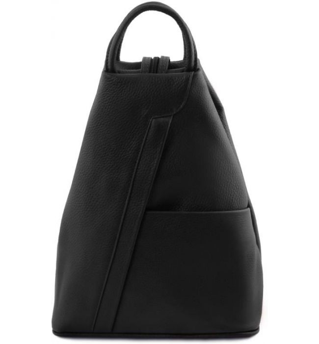 Γυναικείο Τσαντάκι Δερμάτινο Shanghai Tuscany Leather TL141881 Μαύρο