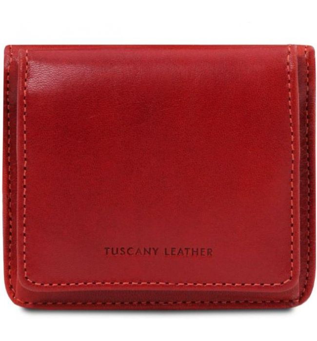 Unisex Πορτοφόλι Δερμάτινο Tuscany Leather TL142059 Κόκκινο