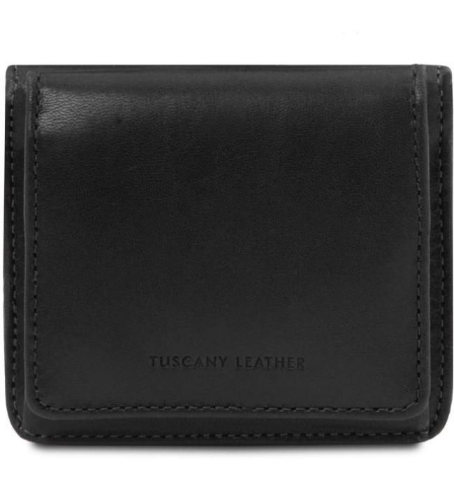 Unisex Πορτοφόλι Δερμάτινο Tuscany Leather TL142059 Μαύρο