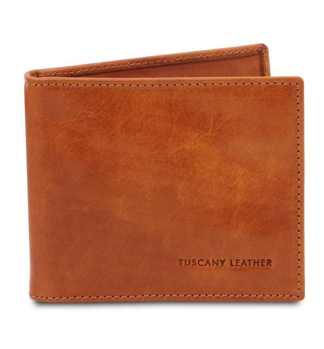 Δερμάτινη θήκη για Επαγγελματικές / Πιστωτικές κάρτες Tuscany Leather TL142055 Μελί