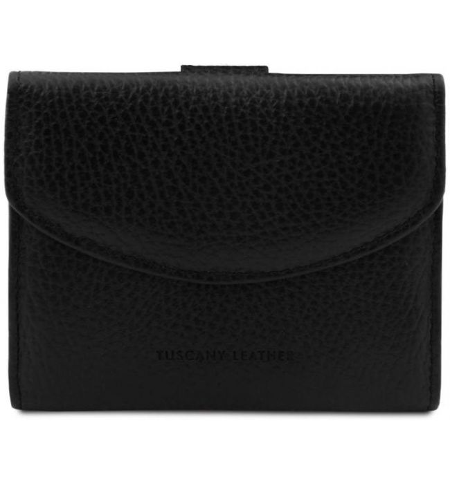 Γυναικείο Πορτοφόλι Δερμάτινο Calliope Tuscany Leather TL142058 Μαύρο