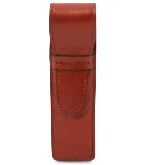 Δερμάτινη θήκη μονή για στυλό / πένα Tuscany Leather TL142131 Μελί