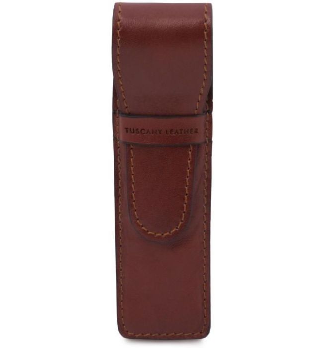 Δερμάτινη θήκη μονή για στυλό / πένα Tuscany Leather TL142131 Καφέ