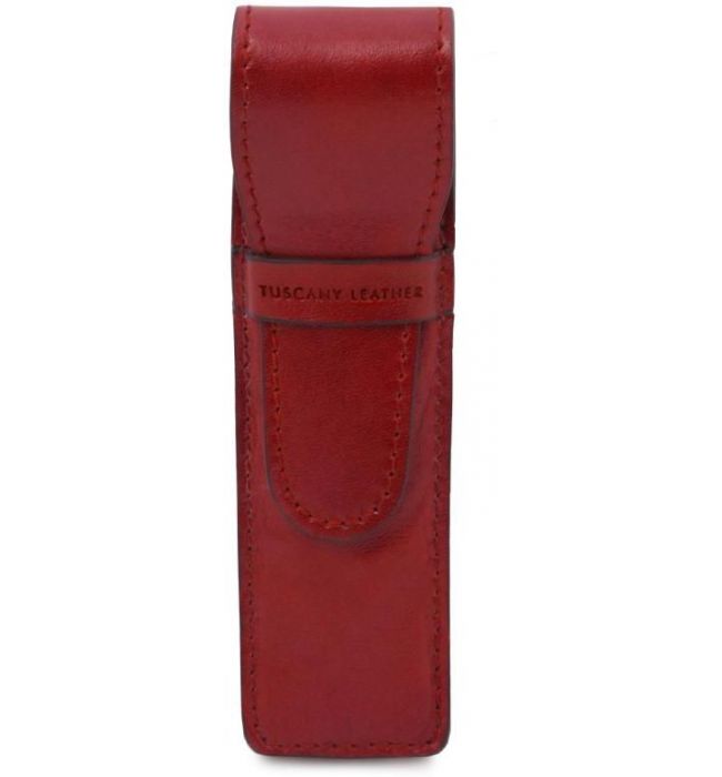 Δερμάτινη θήκη μονή για στυλό / πένα Tuscany Leather TL142131 Κόκκινο