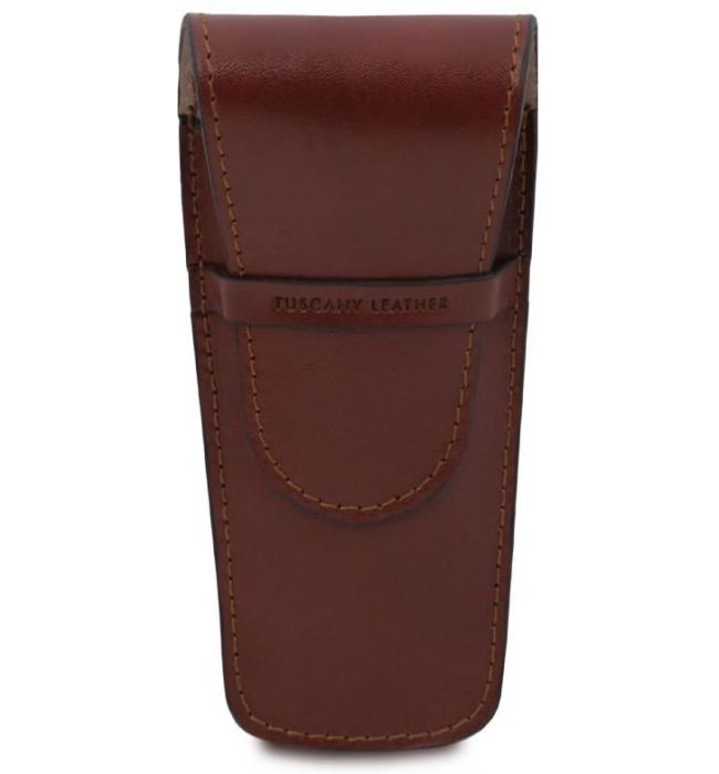 Δερμάτινη θήκη για στυλό ή πένα διπλή Tuscany Leather TL142130 Καφέ