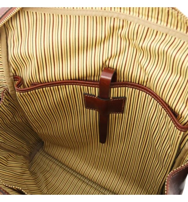 Ανδρική Τσάντα Πλάτης Δερμάτινη Bangkok 17 ίντσες Tuscany Leather TL141987 Καφέ