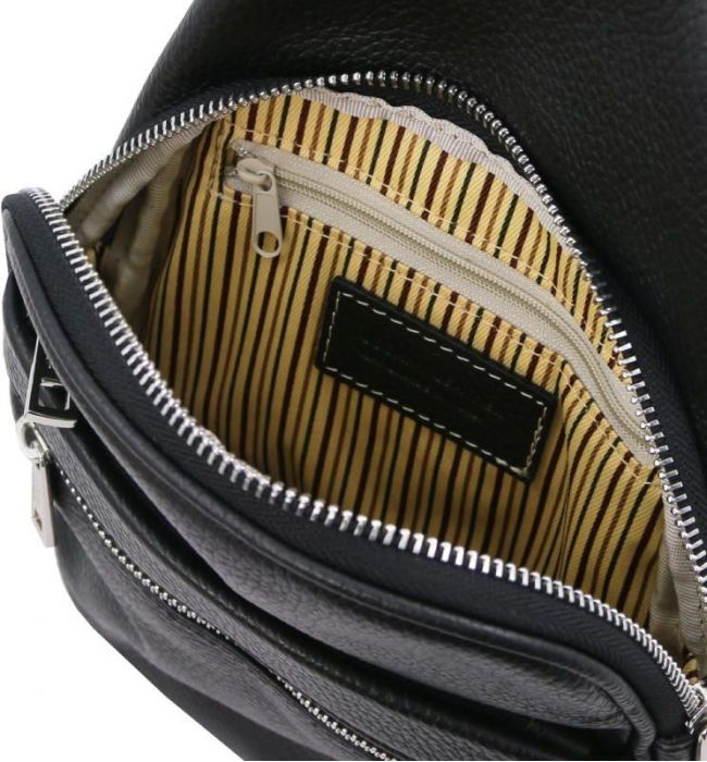 Ανδρικό Τσαντάκι Δερμάτινο Albert Tuscany Leather TL142022 Μαύρο