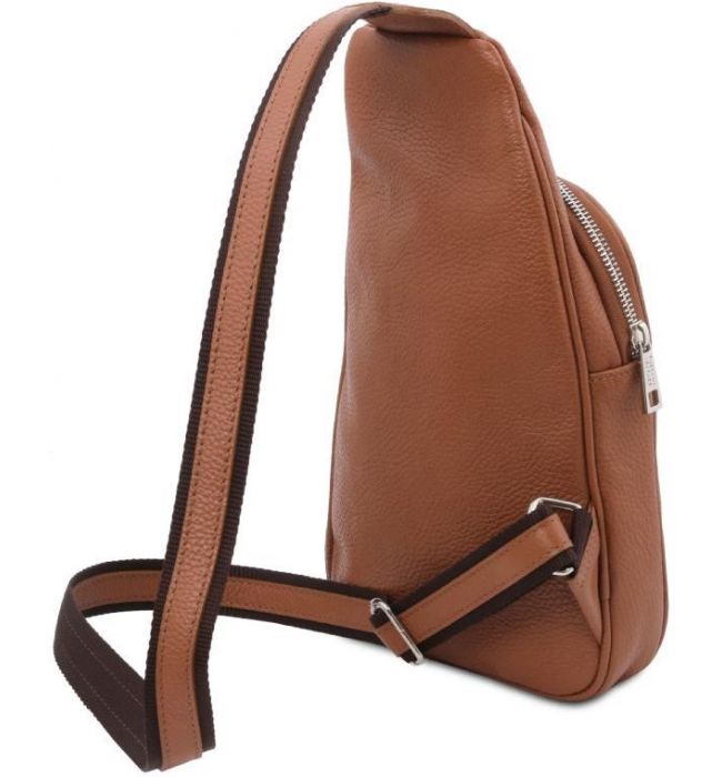 Ανδρικό Τσαντάκι Δερμάτινο Albert Tuscany Leather TL142022 Κονιάκ