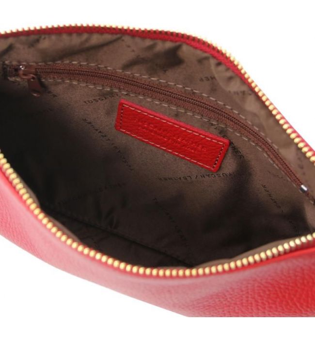Γυναικείο Τσαντάκι Δερμάτινο Tuscany Leather TL142029 Κόκκινο lipstick