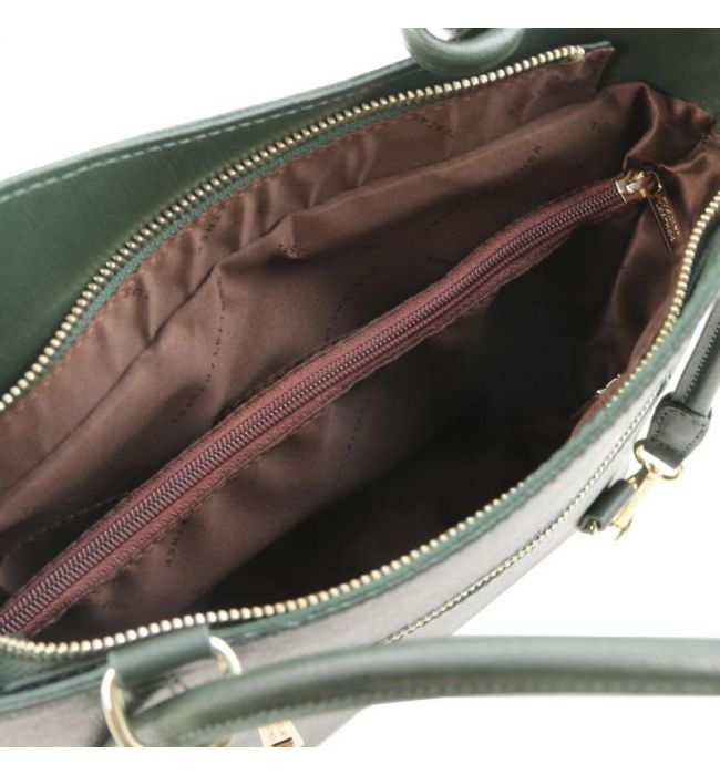 Γυναικεία Τσάντα Δερμάτινη Patty Tuscany Leather TL141455 Πράσινο σκούρο